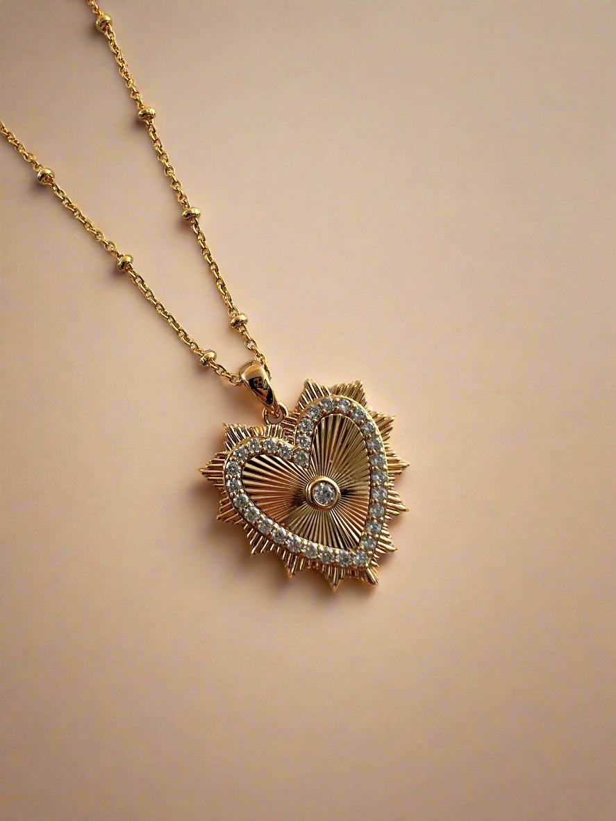 Celeste Heart Pendant Necklace