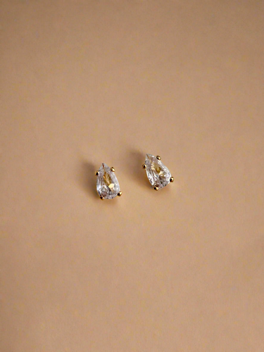 Teardrop CZ Studs