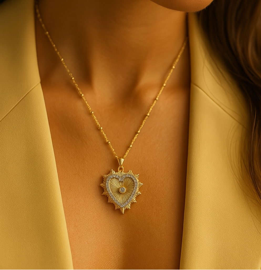 Celeste Heart Pendant Necklace