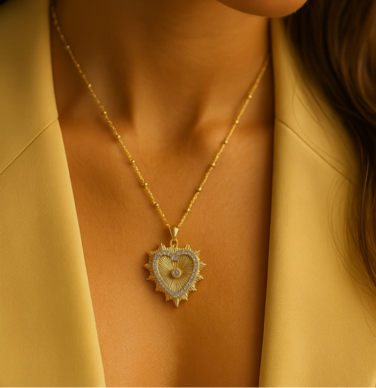 Celeste Heart Pendant Necklace