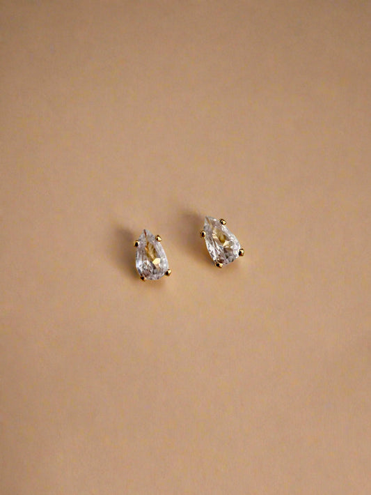 Teardrop CZ Studs